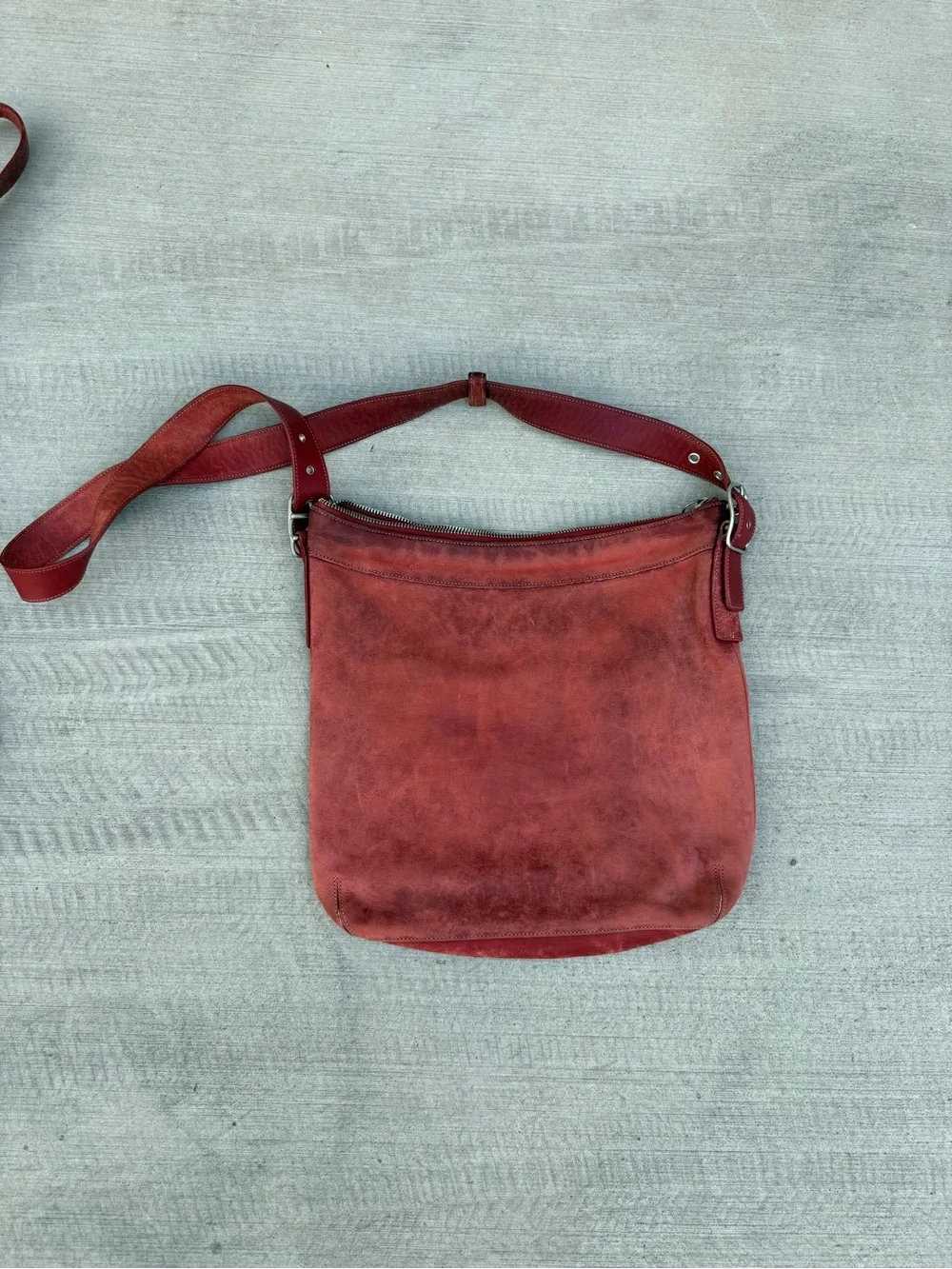 Coach Red Leather Crossbody Shoulder Bag